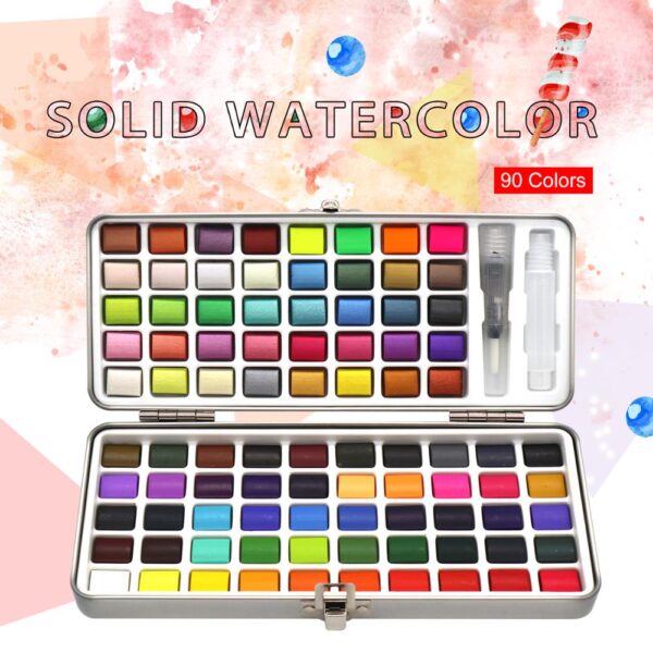 72-90 Color Solid Watercolor Paint